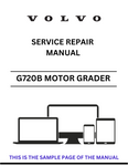 Discover the comprehensive service repair manual for the Volvo G720B Motor Grader. Access the PDF file for detailed maintenance and repair guidance.
