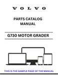 Discover the comprehensive parts catalog manual for the VOLVO G730 VHP Motor Grader. Access the PDF file for detailed specifications and components.