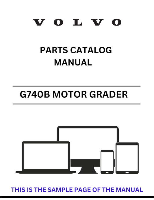  Discover the comprehensive parts catalog manual for the VOLVO G740B Motor Grader. Access the PDF file for detailed specifications and maintenance information.