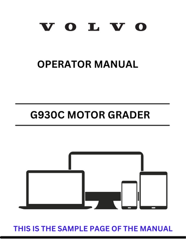 Discover the comprehensive Volvo G930C Motor Grader operator manual in PDF format. Access essential guidelines and enhance your operational efficiency today.