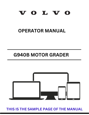 Discover the comprehensive Volvo G940B Motor Grader operator manual in PDF format. Access essential guidelines and enhance your operational efficiency today.