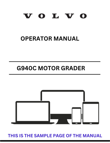 Discover the comprehensive Volvo G940C Motor Grader operator manual in PDF format. Access essential guidelines and enhance your operational efficiency today.