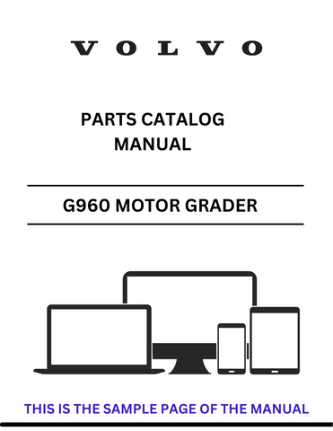  Discover the comprehensive Volvo G960 Motor Grader parts catalog manual in PDF format. Access detailed information for efficient maintenance and repairs.