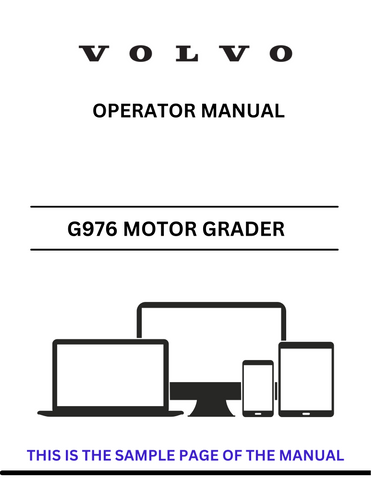 Discover the comprehensive Volvo G976 Motor Grader operator manual in PDF format. Access essential guidelines and enhance your operational efficiency today.