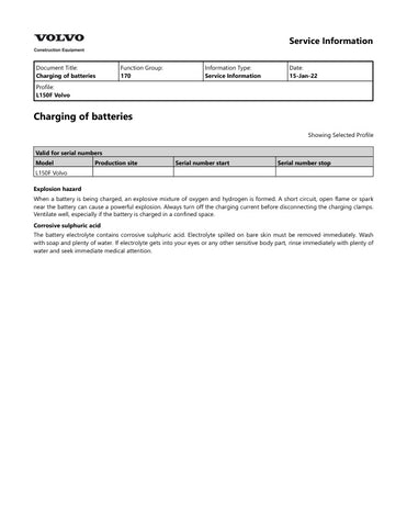 Unlock the full potential of your VOLVO L150F Wheel Loader with the comprehensive 2022 Service Manual in PDF format. This essential guide provides detailed maintenance procedures, troubleshooting tips, and technical specifications to ensure your equipment operates at peak performance. With easy navigation and clear illustrations, this manual is designed for both seasoned professionals and newcomers alike, making it an invaluable resource for efficient repairs and upkeep. Invest in your machinery's longevity