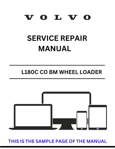 Unlock the full potential of your VOLVO 180C CO BM Wheel Loader with our comprehensive Service Repair Manual in PDF format. This essential guide provides detailed instructions and diagrams, ensuring you have all the information needed for effective maintenance and repairs.