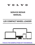 Discover the comprehensive service repair manual for the Volvo L20 Electric Compact Wheel Loader. Download the PDF for expert guidance and maintenance tips.