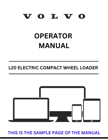  Unlock the full potential of your VOLVO L20 Electric Compact Wheel Loader with our comprehensive Operator Manual in PDF format. This essential guide provides detailed instructions and insights to ensure optimal performance and safety while operating your machine.