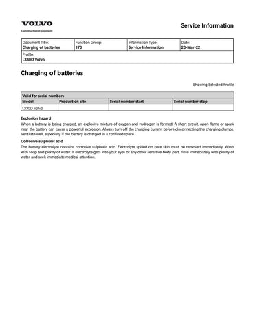 Unlock the full potential of your VOLVO L330D Wheel Loader with the comprehensive 2022 Service Manual in PDF format. This essential guide provides detailed insights into maintenance, troubleshooting, and repair procedures, ensuring your equipment operates at peak performance. With easy navigation and clear illustrations, you can quickly find the information you need to keep your loader running smoothly and efficiently. Invest in this invaluable resource today and enhance the longevity and reliability of you