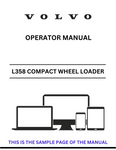Discover the comprehensive operator manual for the VOLVO L358 Compact Wheel Loader. Download the PDF for essential guidelines and operational insights.