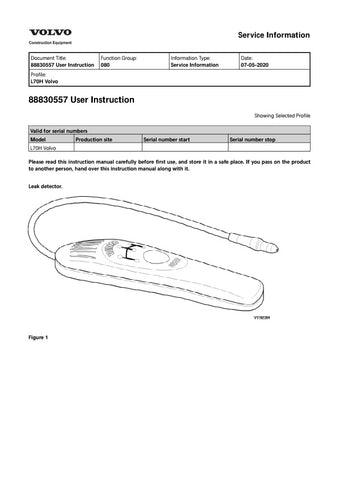 Unlock the full potential of your VOLVO L70H Wheel Loader with the comprehensive 2020 Service Manual in PDF format. This essential guide provides detailed insights into maintenance, troubleshooting, and repair procedures, ensuring your equipment operates at peak performance. With easy navigation and clear illustrations, you can quickly find the information you need to keep your loader running smoothly and efficiently. Invest in this invaluable resource today and enhance the longevity and reliability of your