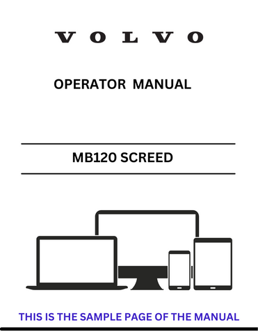 Discover the comprehensive VOLVO MB120 GST Screed Operator Manual in PDF format. Access essential guidelines and enhance your operational efficiency today.