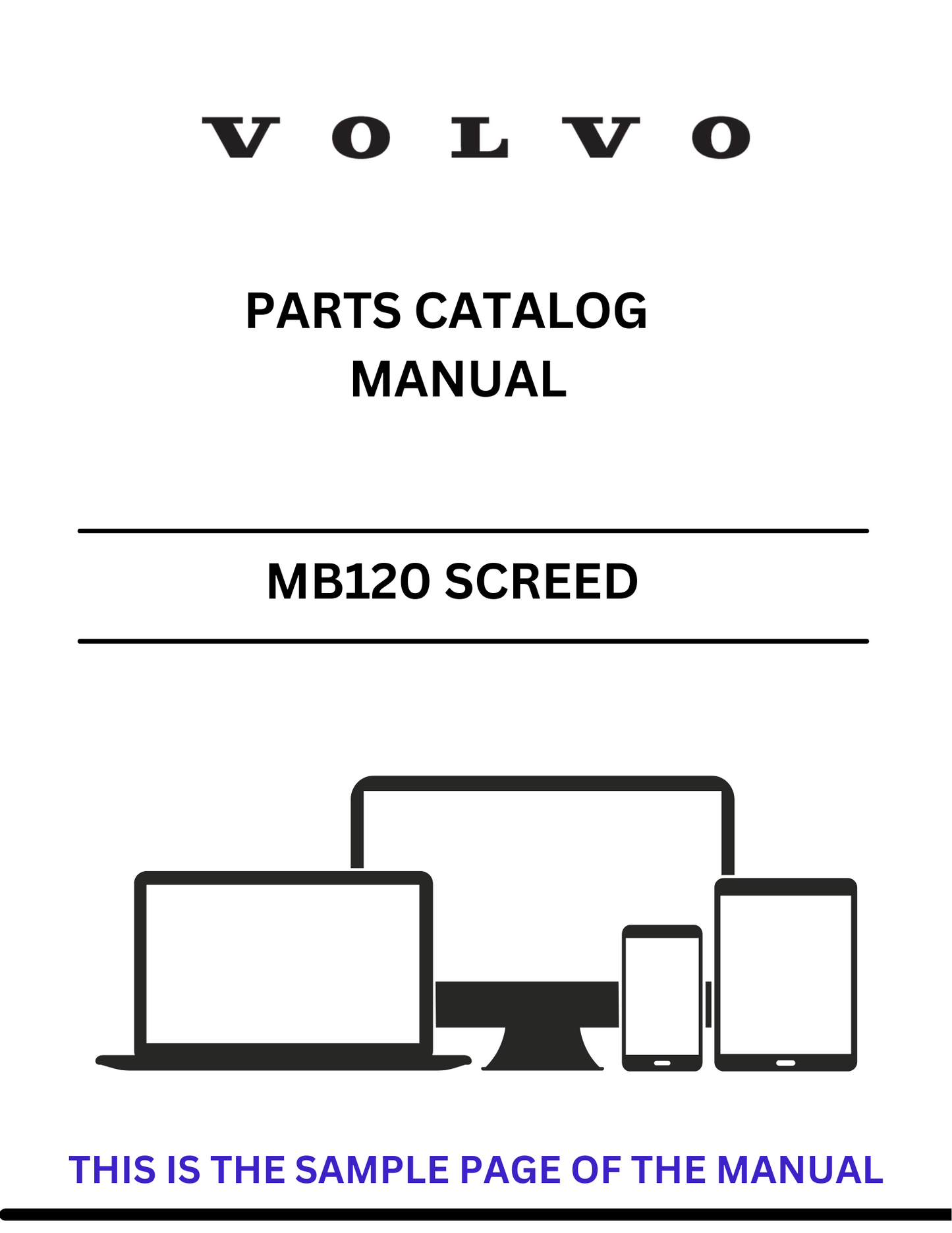 Discover the comprehensive VOLVO MB120 GST Screed (SCR) Parts Catalog Manual in PDF format. Access detailed parts information for efficient maintenance.