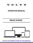 Discover the comprehensive Volvo MB122 GST Screed (SCR) Operator Manual in PDF format. Access essential guidelines for efficient operation and maintenance.