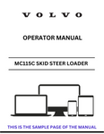 Discover the comprehensive operator manual for the Volvo MC115C Skid Steer Loader. Download the PDF for essential guidelines and operational tips.