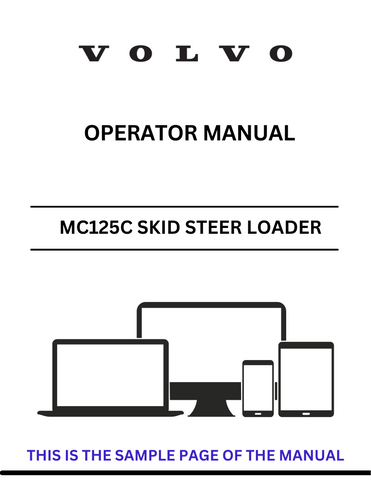Discover the comprehensive operator manual for the Volvo MC125C Skid Steer Loader. Download the PDF for essential guidelines and operational tips.