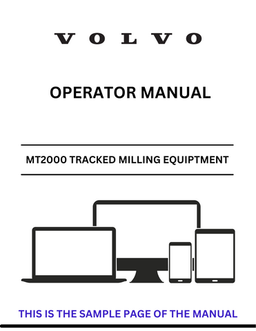 Discover the comprehensive operator manual for VOLVO MT2000 tracked milling equipment. Download the PDF for essential guidelines and operational insights.