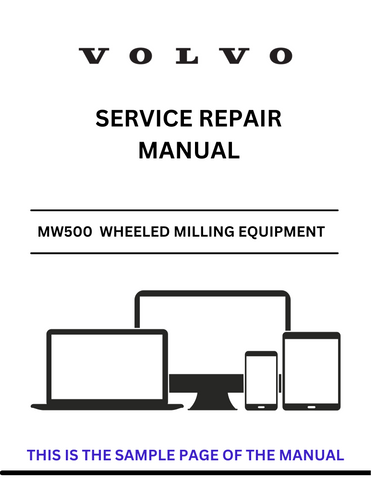  Get the essential service repair manual for VOLVO MW500 wheeled milling equipment. Download the PDF to enhance your maintenance and repair knowledge.