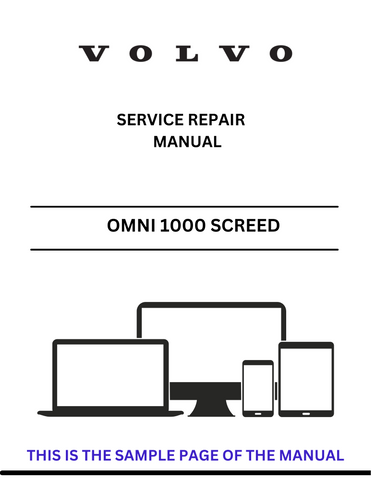 Discover the comprehensive Volvo Omni 1000 Screed (SCR) service repair manual in PDF format. Access essential maintenance and repair information today.