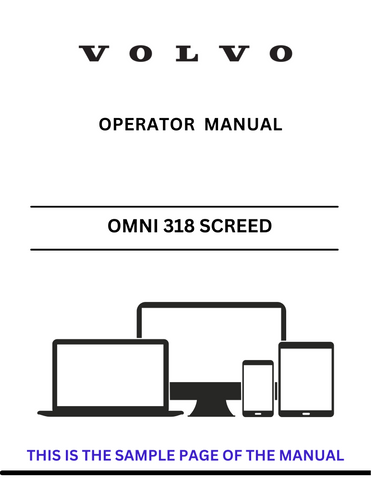 Discover the comprehensive Volvo OMNI 318 Screed (SCR) Operator Manual in PDF format. Access essential guidelines for efficient operation and maintenance.
