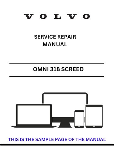 Discover the comprehensive Volvo Omni 318 Screed (SCR) service repair manual in PDF format. Essential for maintenance and repairs, easily accessible for your needs.