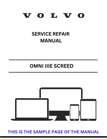 Discover the comprehensive Volvo Omni IIIE Screed (SCR) service repair manual in PDF format. Access essential maintenance and repair information today.