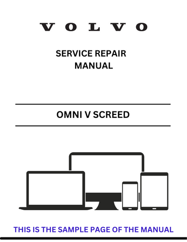 Discover the comprehensive Volvo Omni V Screed (SCR) service repair manual in PDF format. Access detailed instructions for efficient maintenance and repairs.
