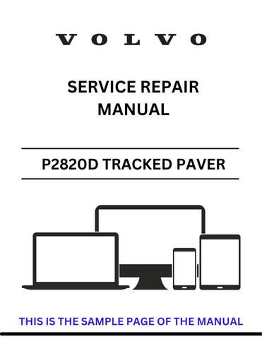Access the VOLVO P2820D PID.12826281 tracked paver service repair manual. This PDF file provides essential information for effective maintenance and repairs.