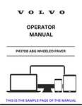 Discover the essential VOLVO P4370B ABG Wheeled Paver Operator Manual, designed specifically for the P4370B model. This comprehensive PDF file provides detailed instructions and insights to help operators maximize the performance and efficiency of their equipment.