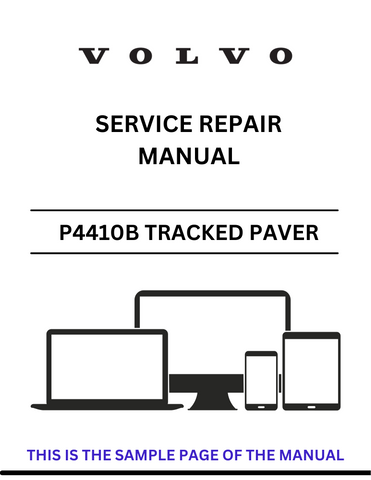 Access the VOLVO P4410B tracked paver service repair manual in PDF format. Ensure optimal performance with expert guidance for maintenance and repairs.