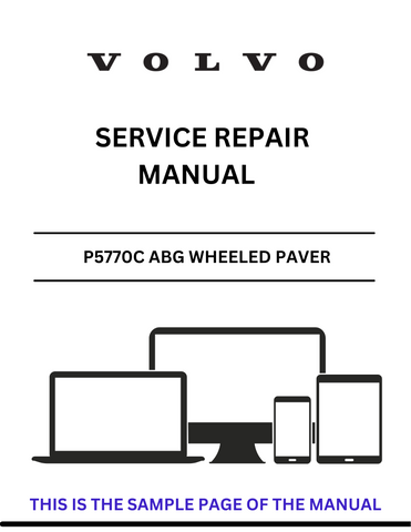 Unlock the full potential of your VOLVO P5770C ABG Wheeled Paver with our comprehensive Service Repair Manual, specifically designed for serial number 12783763. This PDF file is an essential resource for technicians and operators alike, providing detailed insights into maintenance, troubleshooting, and repair procedures.