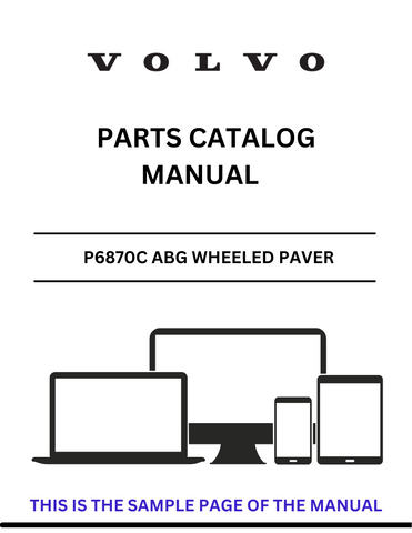 Discover the essential VOLVO P6870C ABG Wheeled Paver Parts Catalog Manual, designed specifically for serial numbers 800001-805001. This comprehensive PDF file serves as a vital resource for operators and maintenance professionals, providing detailed information on parts and components to ensure optimal performance of your paver.
