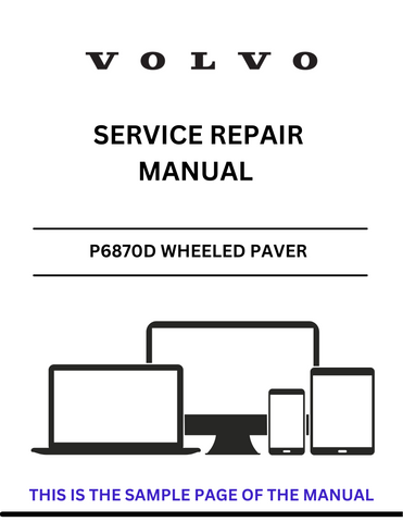 Unlock the full potential of your VOLVO P6870D Wheeled Paver with our comprehensive Service Repair Manual, specifically designed for serial number 12841268. This PDF file is an essential resource for technicians and operators alike, providing detailed insights into maintenance, troubleshooting, and repair procedures.