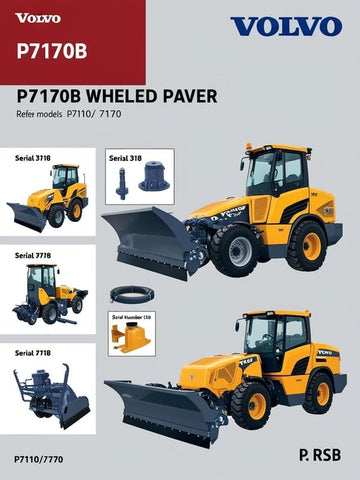 Discover the essential VOLVO P7170B Wheeled Paver Parts Catalog Manual, specifically designed for models SN 318, P7110, and P7170. This comprehensive PDF file serves as a vital resource for maintenance and repair, ensuring your equipment operates at peak performance.