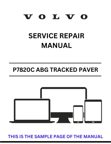 Discover the comprehensive service repair manual for the VOLVO P7820C ABG PID.12762921 tracked paver. Access the PDF file for expert guidance and maintenance tips.