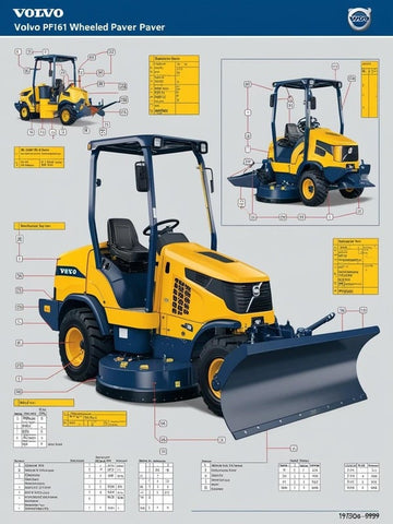 Discover the essential VOLVO PF161 Wheeled Paver Parts Catalog Manual, designed specifically for serial numbers 197506-99999. This comprehensive PDF file serves as a vital resource for maintenance and repair, ensuring your equipment operates at peak performance.