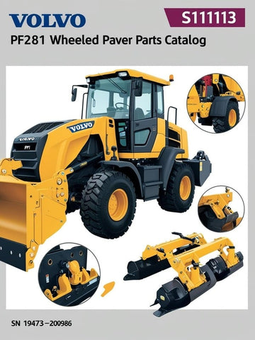 Discover the essential VOLVO PF2181 Wheeled Paver Parts Catalog Manual, specifically designed for serial numbers 197473-200986. This comprehensive PDF file serves as a vital resource for maintenance and repair, ensuring your equipment operates at peak performance.