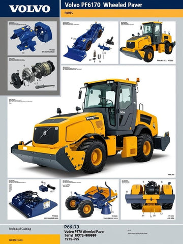 Discover the essential VOLVO PF6170 Wheeled Paver Parts Catalog Manual, designed specifically for serial numbers 197472-999999. This comprehensive PDF file serves as a vital resource for maintenance and repair, ensuring your equipment operates at peak performance.