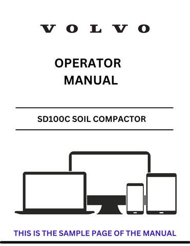 Discover the essential VOLVO SD100C Soil Compactor Operator Manual, now available in a convenient PDF format. This comprehensive guide is designed to enhance your understanding of the SD100C model, ensuring you operate your equipment safely and efficiently.