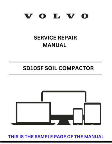 Discover the comprehensive service repair manual for the VOLVO SD105F Soil Compactor. Download the PDF file for expert guidance and maintenance tips.