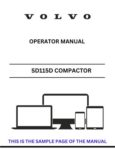 Discover the comprehensive operator manual for the VOLVO SD115D and SD100 Compactor. Download the PDF for essential guidance and operational tips.