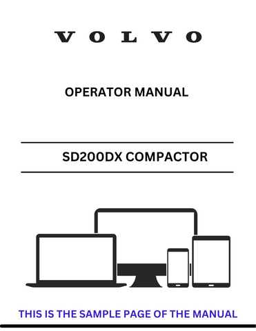 Discover the comprehensive operator manual for the VOLVO SD200DX 100 Compactor. Download the PDF for essential guidelines and operational insights.