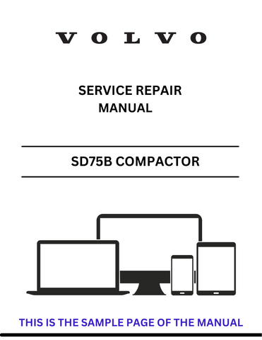 Discover the comprehensive service repair manual for the VOLVO SD75B 100 Compactor. Download the PDF file for expert guidance and maintenance tips.