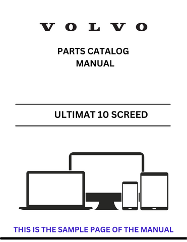 Discover the comprehensive VOLVO ULTIMAT 10 SCREED (SCR) parts catalog manual in PDF format. Access detailed information for efficient maintenance and repairs.