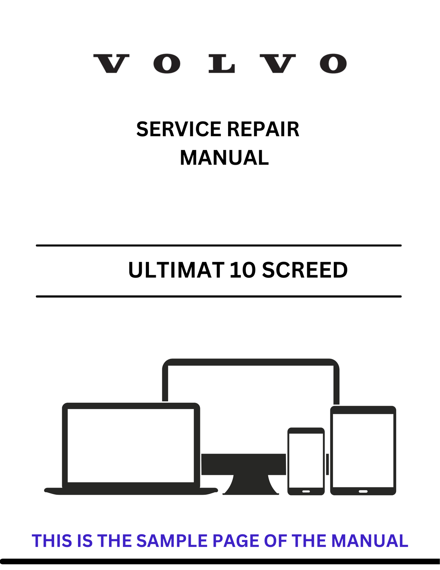 Discover the comprehensive VOLVO ULTIMAT 10 SCREED (SCR) Service Repair Manual in PDF format. Access expert guidance for efficient maintenance and repairs.