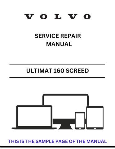 Discover the comprehensive service repair manual for the VOLVO ULTIMAT 160 PID .1 SCREED (SCR). Download the PDF for expert guidance and maintenance tips.