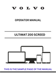 Discover the comprehensive VOLVO ULTIMAT 200 Screed (SCR) Operator Manual in PDF format. Access essential guidelines for optimal operation and maintenance.