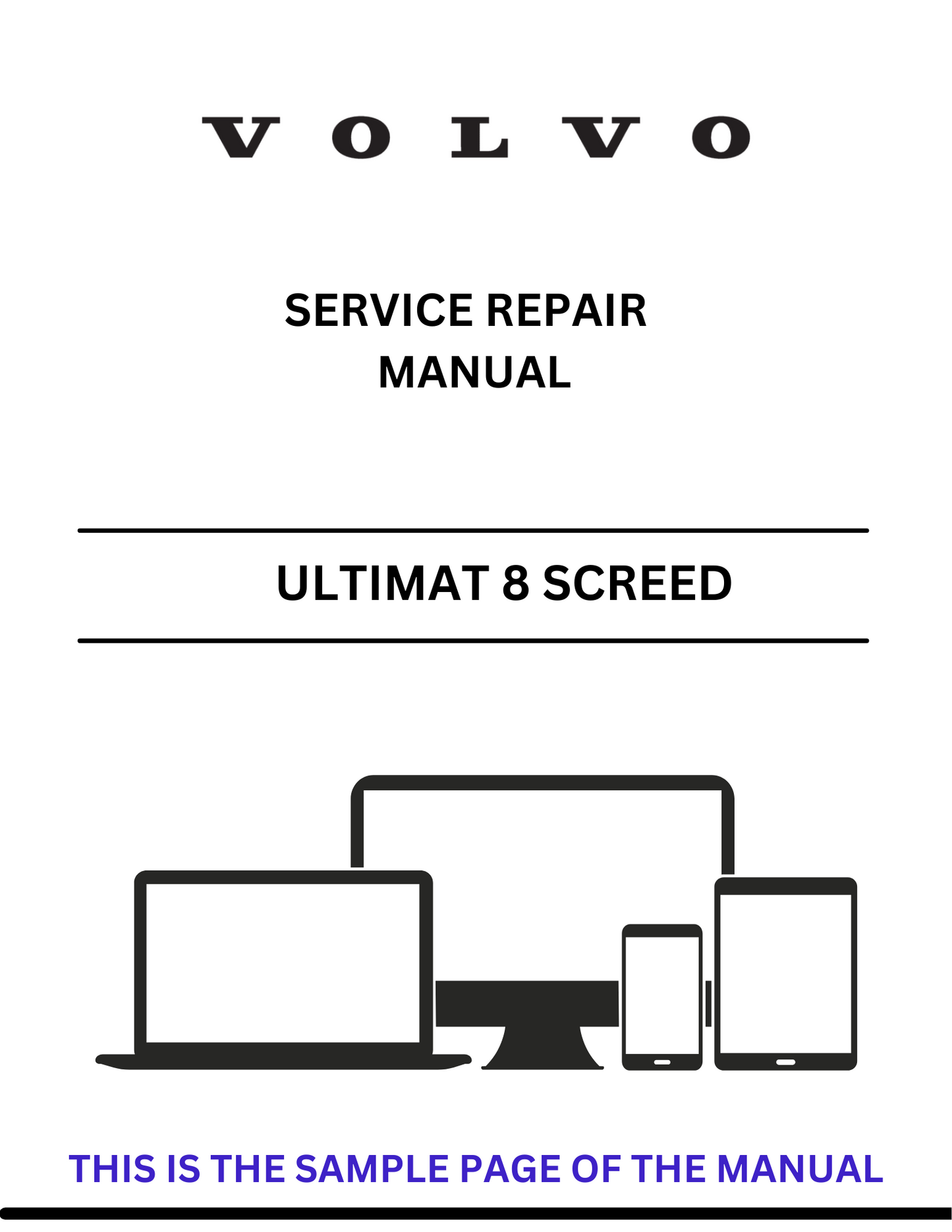 Discover comprehensive service and repair information for the Volvo Ultimat 8 Screed (SCR) in our detailed PDF guide. Ensure optimal performance and longevity.