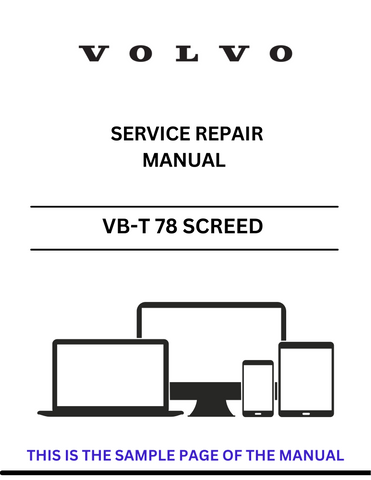 Discover the comprehensive service repair manual for the VOLVO VB-T 78 ETC Screed (SCR). Download the PDF for expert guidance and maintenance tips.