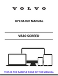 Discover the comprehensive VOLVO VB30 PID.12840964 Screed Operator Manual in PDF format. Access essential guidelines for optimal operation and maintenance.